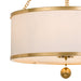 Broche 6 Light Antique Gold Chandelier - Chandeliers