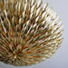Broche 6 Light Antique Gold Leaf Pendant Chandelier - Chandeliers