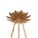 Broche 6 Light Antique Gold Leaf Pendant Chandelier - Chandeliers