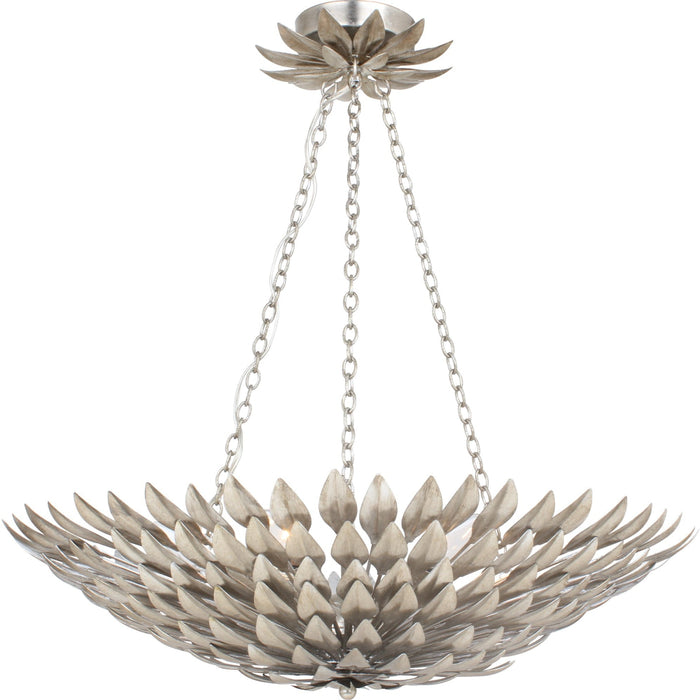 Broche 6 Light Antique Silver Ceiling Mount - Ceiling Mount