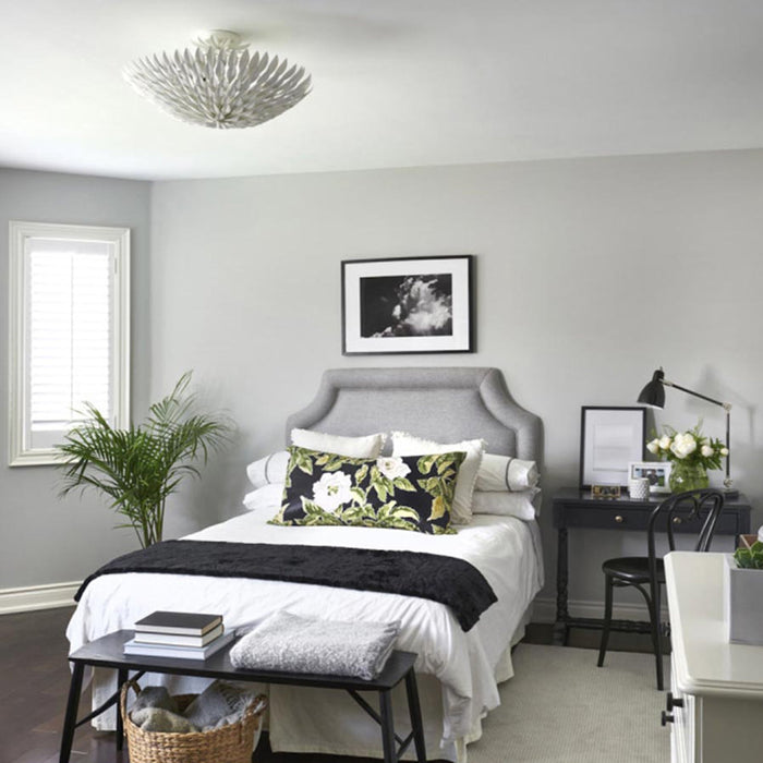 Broche 6 Light Matte White Pendant Chandelier - Chandeliers