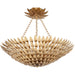 Broche 8 Light Antique Gold Chandelier - Chandeliers