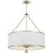 Broche 8 Light Antique Silver Chandelier - Chandeliers