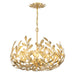 Broche Antique Gold 5 Light Chandelier Crystorama 566-GA