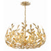 Broche Antique Gold 6 Light Chandelier Crystorama 533-GA