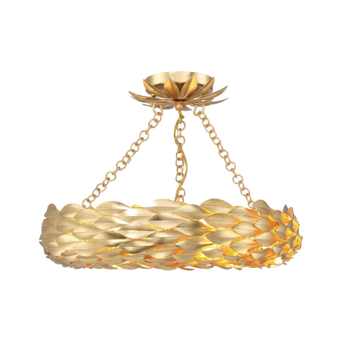 Broche Antique Gold 6 Light LED Semi-Flushmount Crystorama 535-GA_CEILING