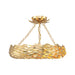 Broche Antique Gold 6 Light LED Semi-Flushmount Crystorama 535-GA_CEILING
