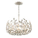 Broche Antique Silver 5 Light Chandelier Crystorama 566-SA