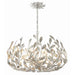 Broche Antique Silver 6 Light Chandelier Crystorama 533-SA