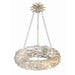 Broche Antique Silver 6 Light LED Chandelier Crystorama 535-SA