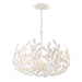 Broche Matte White 5 Light Chandelier Crystorama 566-MT