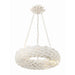 Broche Matte White 6 Light LED Chandelier Crystorama 535-MT