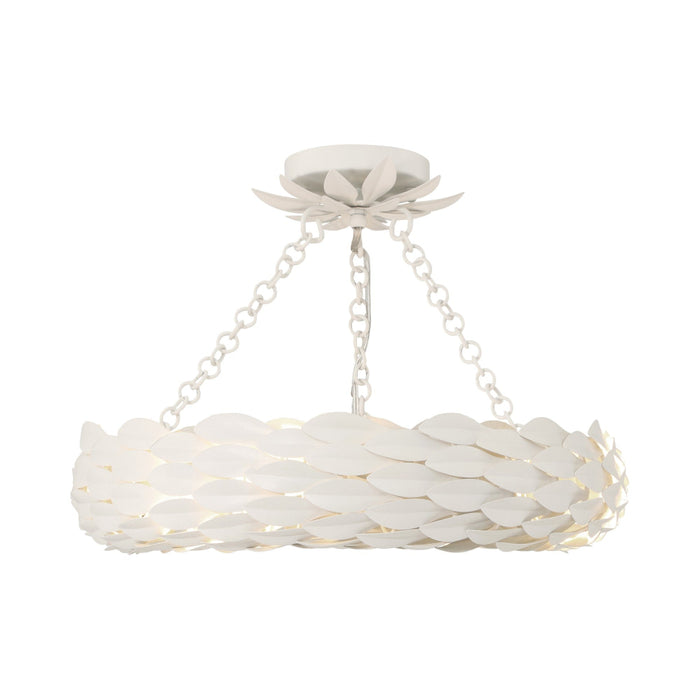 Broche Matte White 6 Light LED Semi-Flushmount Crystorama 535-MT_CEILING