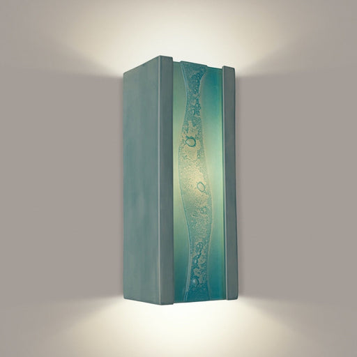 Bubbly Teal Crackle and Turquoise Wall Sconce - Wall Sconce