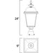 Builder Cast Black Outdoor Pole/Post Mount - Outdoor Pole/Post Mount
