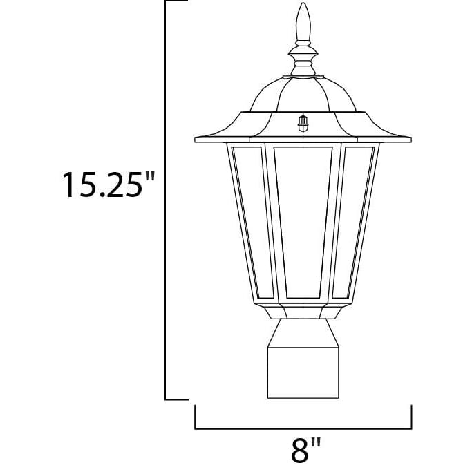 Builder Cast Black Outdoor Pole/Post Mount - Outdoor Pole/Post Mount