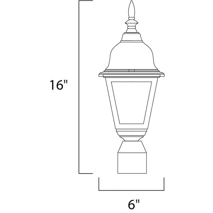 Builder Cast Black Outdoor Pole/Post Mount - Outdoor Pole/Post Mount