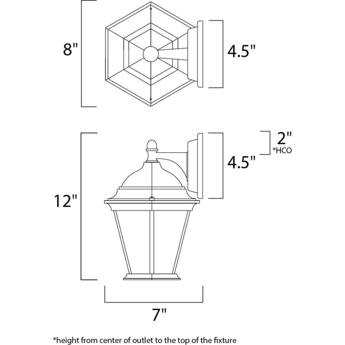 Builder Cast LED E26 Black LED Outdoor Wall Mount - Outdoor Wall Mount