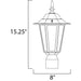 Builder Cast White Outdoor Pole/Post Mount - Outdoor Pole/Post Mount