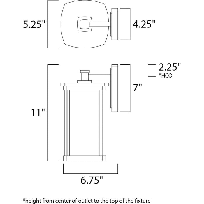 Bungalow LED E26 Bronze LED Outdoor Wall Mount - Outdoor Wall Mount