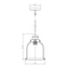 Burren Matte Black Chrome Mini-Pendant | theLightShop