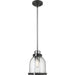 Burren Matte Black Chrome Mini-Pendant | theLightShop