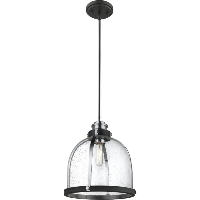 Burren Matte Black Chrome Pendant | theLightShop