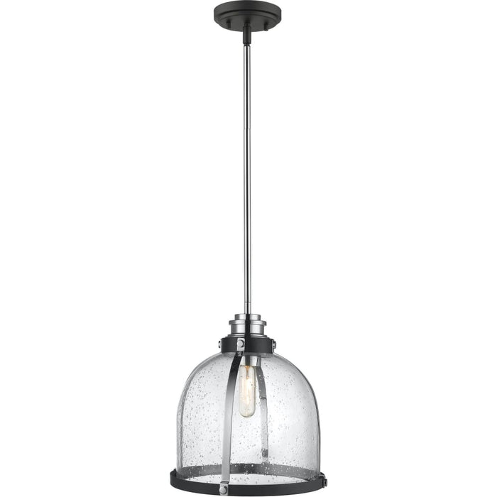 Burren Matte Black Chrome Pendant | theLightShop
