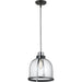 Burren Matte Black Chrome Pendant | theLightShop