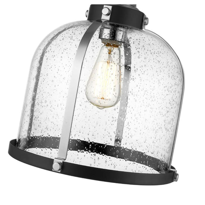 Burren Matte Black Chrome Pendant | theLightShop