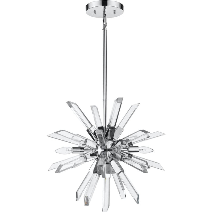 Burst Chrome Chandelier - Chandeliers