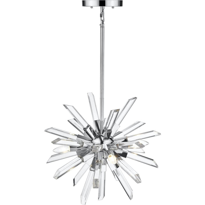 Burst Chrome Chandelier - Chandeliers