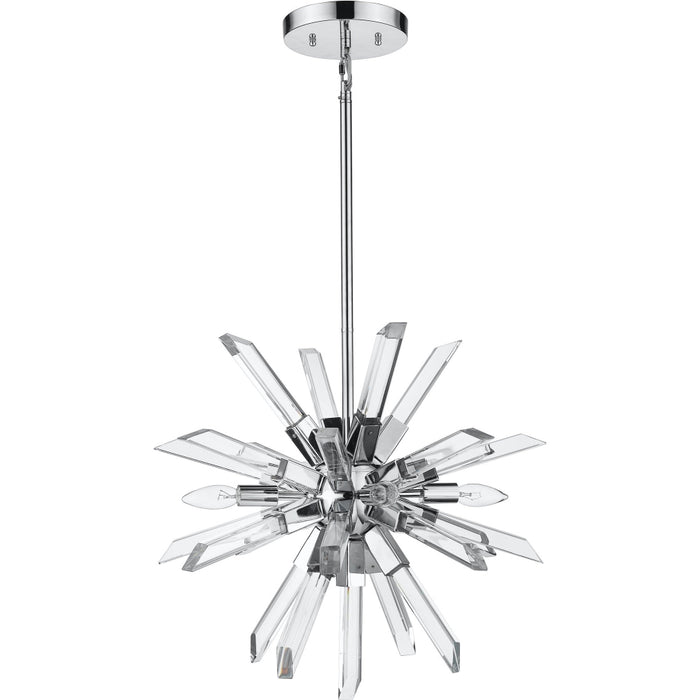 Burst Chrome Chandelier - Chandeliers