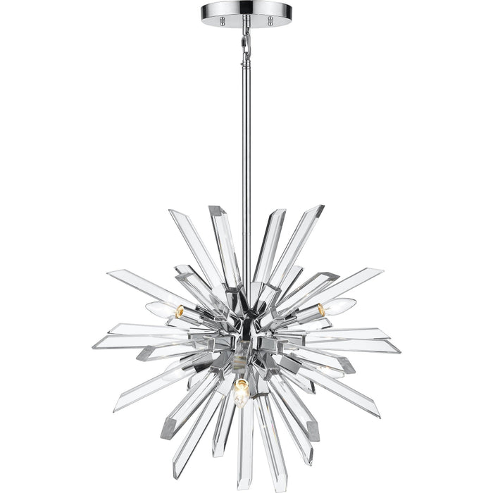 Burst Chrome Chandelier - Chandeliers