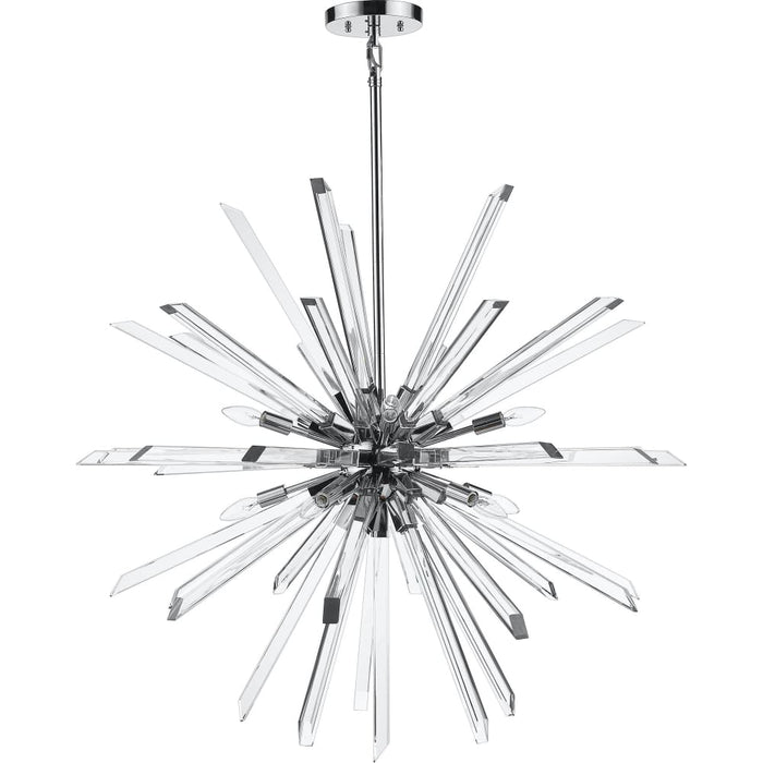 Burst Chrome Chandelier - Chandeliers