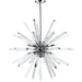 Burst Chrome Chandelier - Chandeliers