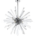 Burst Chrome Chandelier - Chandeliers