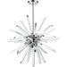 Burst Chrome Chandelier - Chandeliers