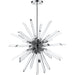 Burst Chrome Chandelier - Chandeliers