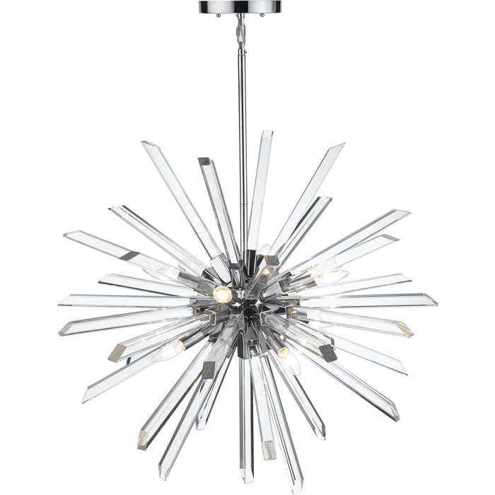 Burst Chrome Chandelier - Chandeliers