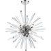 Burst Chrome Chandelier - Chandeliers