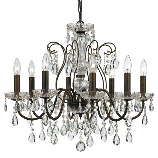 Butler Crystal 8 Light English Bronze Chandelier - Chandeliers