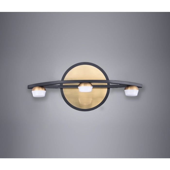 Button Black / Gold LED Bath Vanity - Bath Vanity
