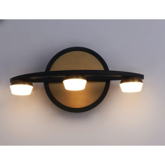 Button Black / Gold LED Bath Vanity - Bath Vanity