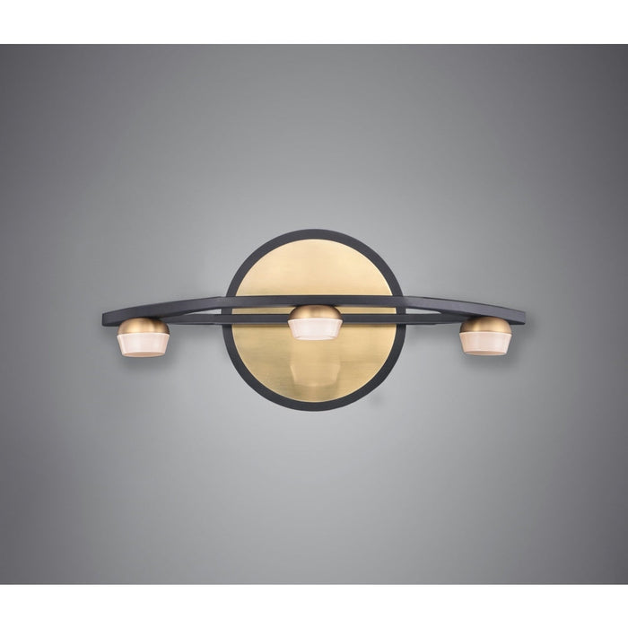 Button Black / Gold LED Bath Vanity - Bath Vanity