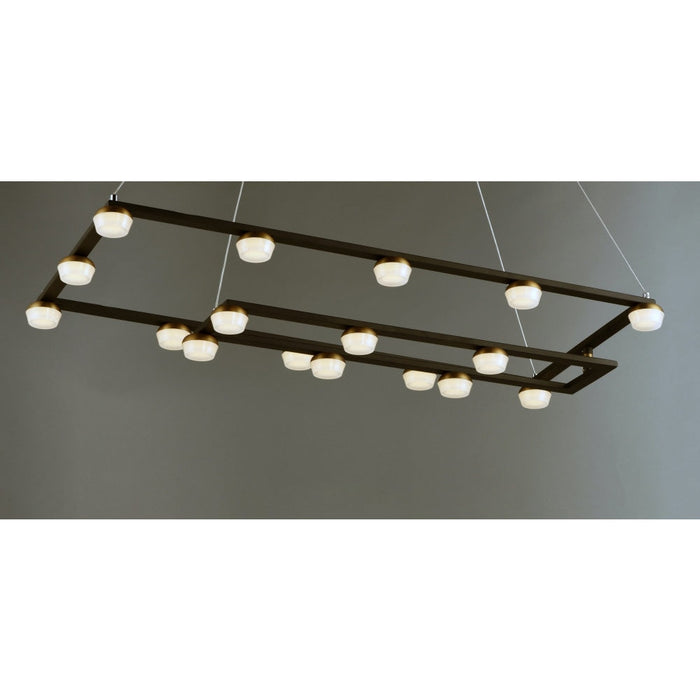 Button Black / Gold LED Suspension Pendant - Pendants