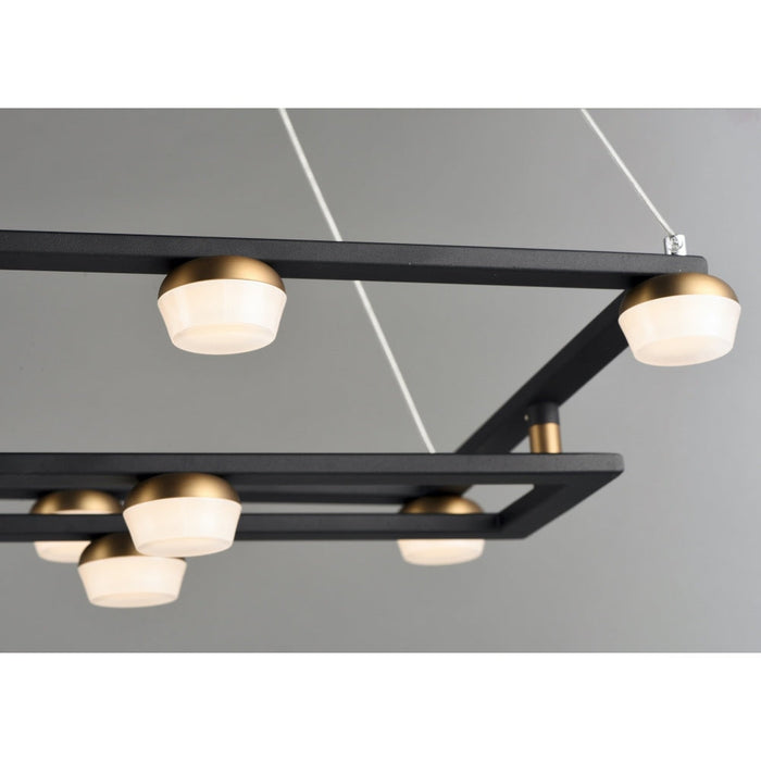 Button Black / Gold LED Suspension Pendant - Pendants