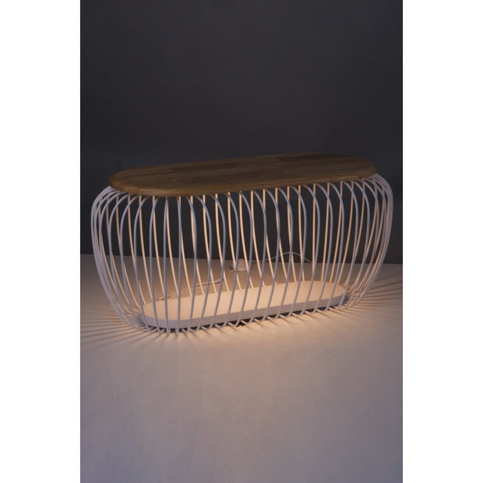 Cage White / Navaho White LED Outdoor Floor Lamp - Outdoor Floor Lamp