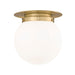 Calhoun Heritage Brass 1 Light 13 Inch Flushmount Z-Lite 7505F13-HBR | theLightShop