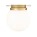 Calhoun Heritage Brass 1 Light 13 Inch Flushmount Z-Lite 7505F13-HBR | theLightShop